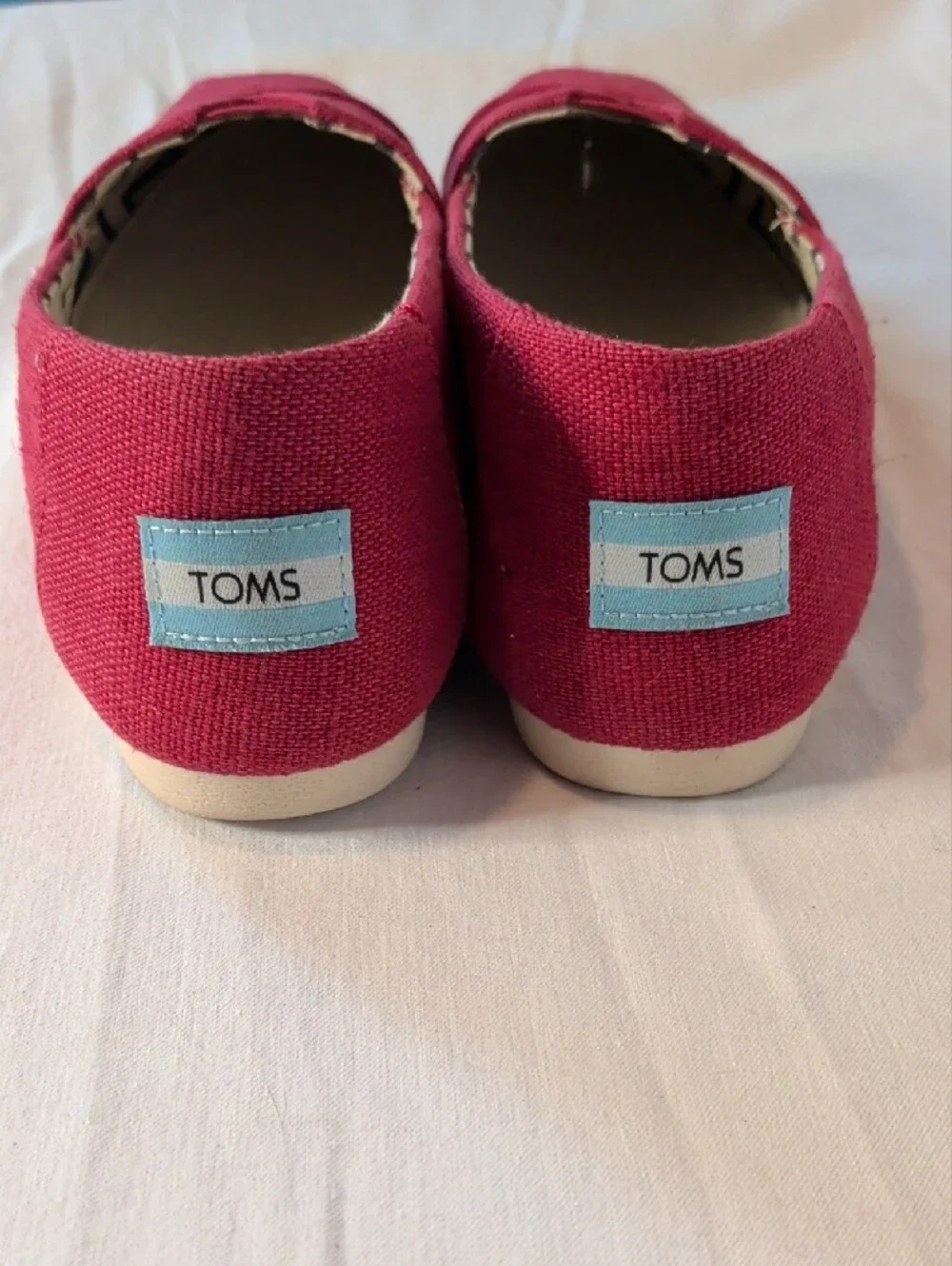 TOMS Red Alpargata Heritage Canvas Slip-On Flats